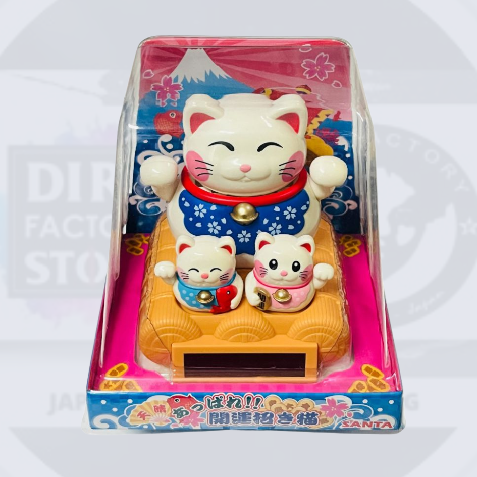 Maneki neko - family cats (tangan bergerak)